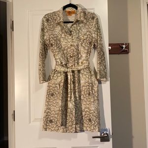 Tory Burch Patterned Blouse Dress Size 10